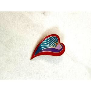 Laurel Burch Dove Heart Pin Brooch 90s